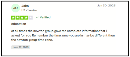 Newton Group Transfers Reviews On the Trustpilot
