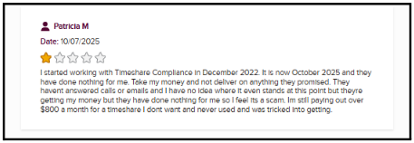 Timeshare Compliance Reviews on Google
