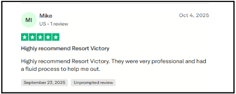 Trustpilot Reviews About Resort Victory